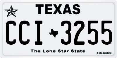 TX license plate CCI3255