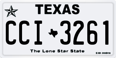 TX license plate CCI3261