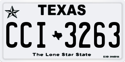 TX license plate CCI3263