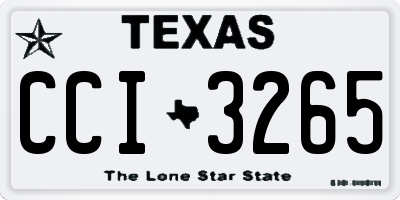 TX license plate CCI3265