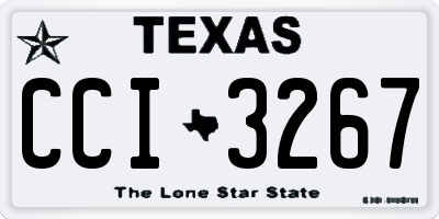 TX license plate CCI3267