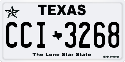TX license plate CCI3268