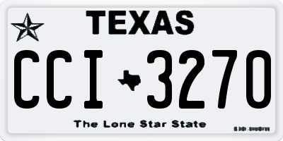 TX license plate CCI3270