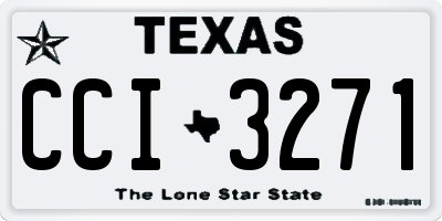 TX license plate CCI3271