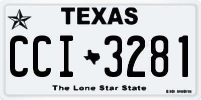 TX license plate CCI3281