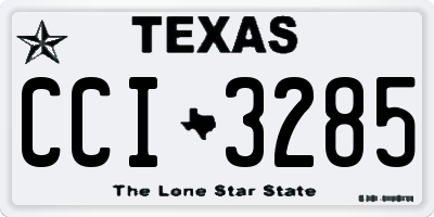 TX license plate CCI3285