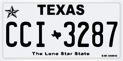 TX license plate CCI3287