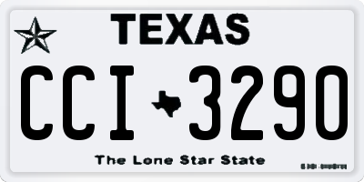 TX license plate CCI3290
