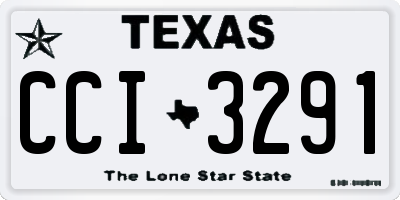 TX license plate CCI3291