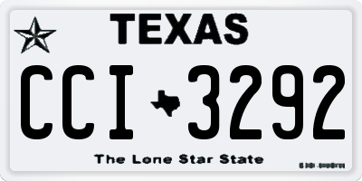 TX license plate CCI3292