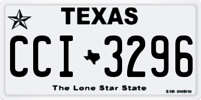 TX license plate CCI3296