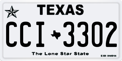 TX license plate CCI3302