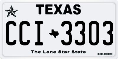 TX license plate CCI3303