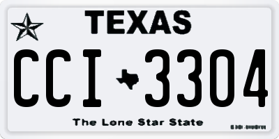 TX license plate CCI3304