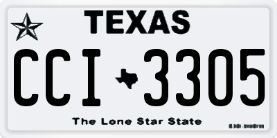 TX license plate CCI3305