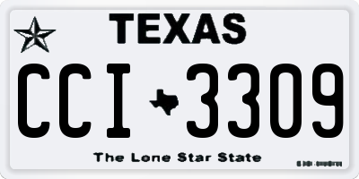 TX license plate CCI3309