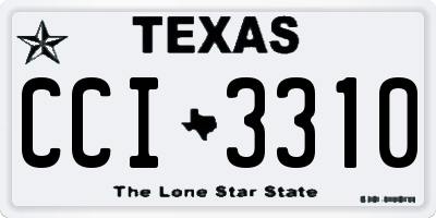 TX license plate CCI3310