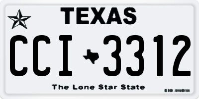 TX license plate CCI3312