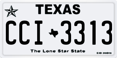 TX license plate CCI3313