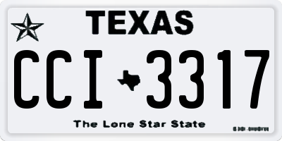 TX license plate CCI3317