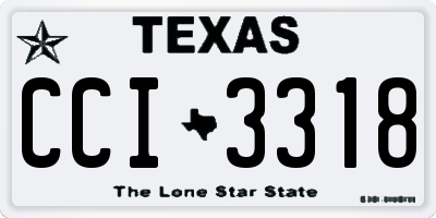 TX license plate CCI3318