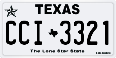 TX license plate CCI3321