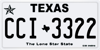 TX license plate CCI3322