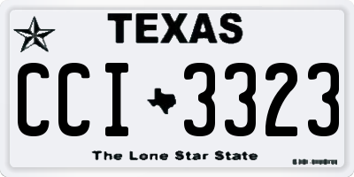 TX license plate CCI3323