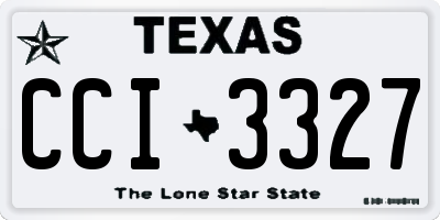 TX license plate CCI3327