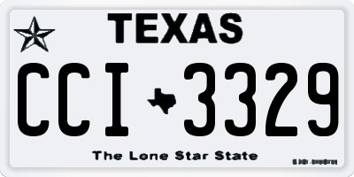 TX license plate CCI3329