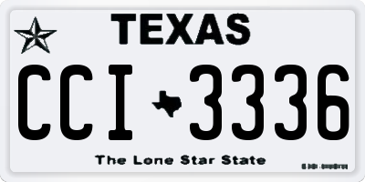 TX license plate CCI3336