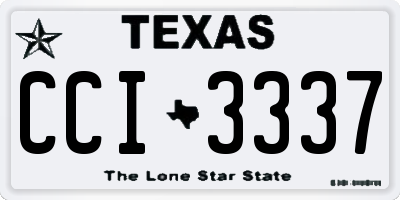 TX license plate CCI3337
