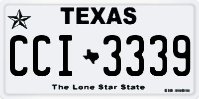 TX license plate CCI3339