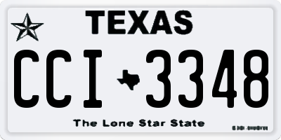 TX license plate CCI3348