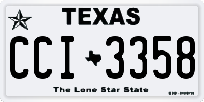 TX license plate CCI3358