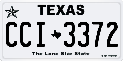 TX license plate CCI3372