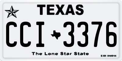TX license plate CCI3376