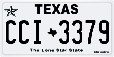 TX license plate CCI3379