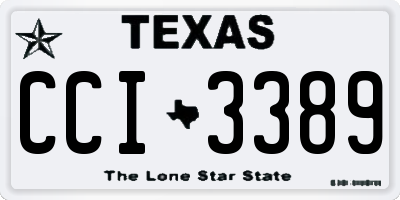 TX license plate CCI3389