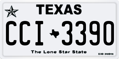 TX license plate CCI3390