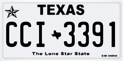 TX license plate CCI3391