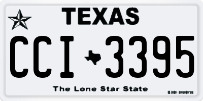 TX license plate CCI3395
