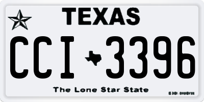TX license plate CCI3396
