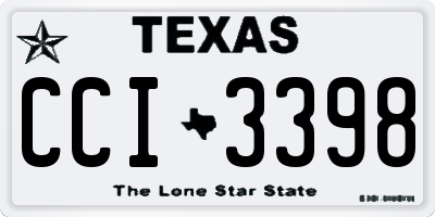 TX license plate CCI3398