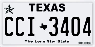 TX license plate CCI3404