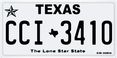 TX license plate CCI3410