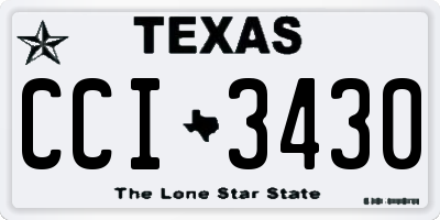 TX license plate CCI3430