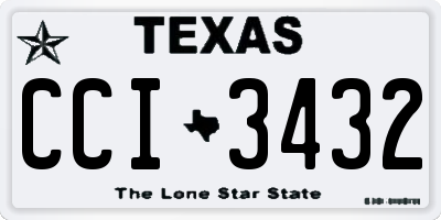TX license plate CCI3432