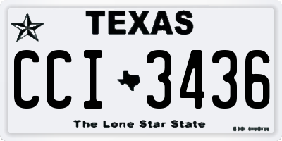 TX license plate CCI3436