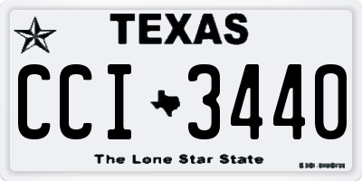 TX license plate CCI3440